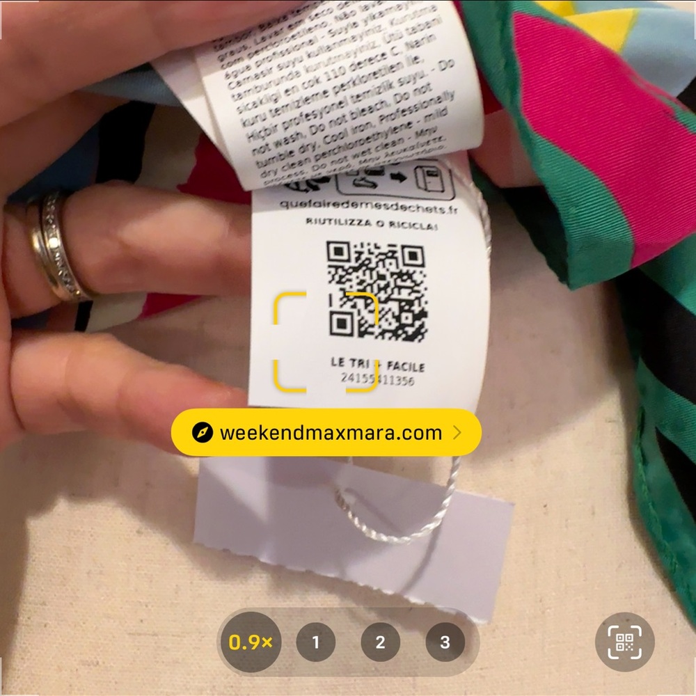 NWOT Max Mara Weekend Label-cut Printed Silk Twin Scarf Spring/Summer - Picture 9 of 12